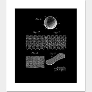 Tennis Ball Vintage Patent Drawing Posters and Art